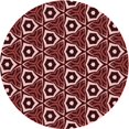 thumbnail image 1 of Ahgly Company Tapis d'Intérieur Ronds de Style Transitionnel Lavables à la Machine, Rouge Rouge, 5 Pieds Rond, 1 of 7