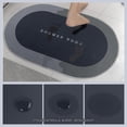 thumbnail image 4 of EDHITNR Super Absorbent Bath Rug Non Slip Silicone Backing Bathroom Floor Mat, Low Pile Polyester Shower Rug for Bathtub Washable Quick Dry Bath Mat for In Front of Shower Room, Black, 4 of 7