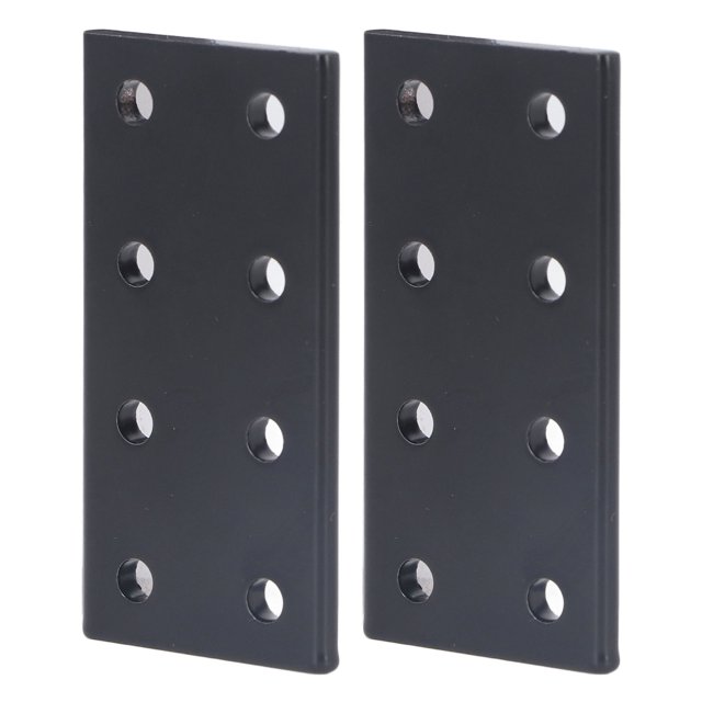 Panneau de Joint de 8 Trous, Noir Joignant la Résistance de Compression de Plaque 2Pcs Rectangle en Alliage d'Aluminium pour la Table