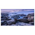 thumbnail image 2 of Rocky Blue Seashore in Morning - Modern Seascape Canvas Artwork, 2 of 3
