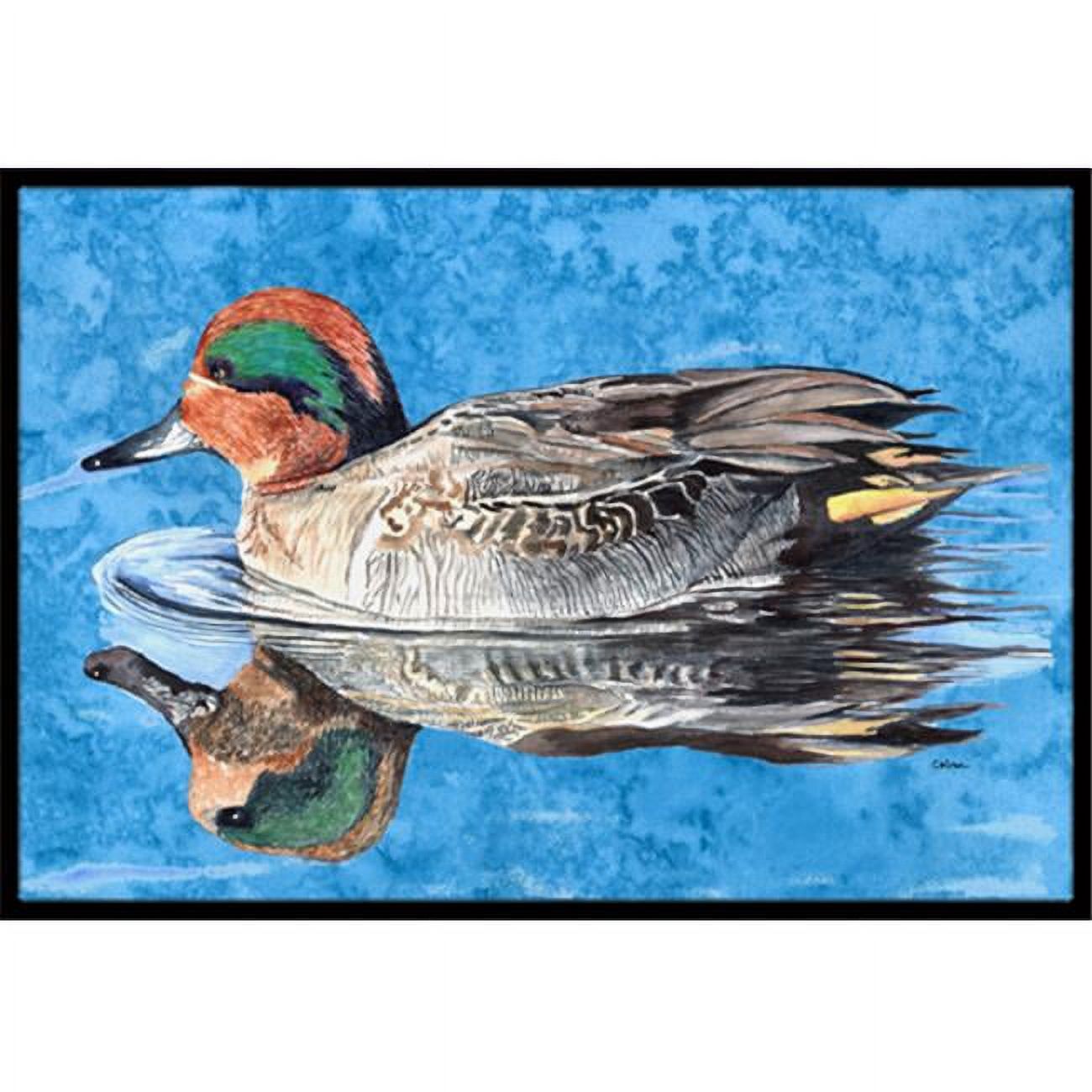 Carolines Treasures 8830JMAT Tapis d'Intérieur Ou d'Extérieur Canard Sarcelle 24 x 36 Po