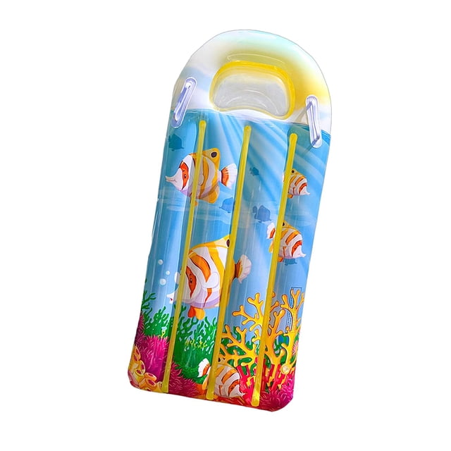 Lipstore Kids Inflatable Surfboard Cute Surf Body Board for Boys Girls Children Party Yellow Fish Pattern