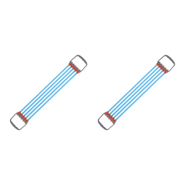 Decodeary 30-150lbs Extenseur de Poitrine Sangle Élastique Corde Résistance Jambe Pied Bleu 67 x 11cm 2ensemble