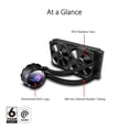 thumbnail image 3 of ASUS ROG Strix LC II 240 All-in-one AIO Liquid CPU Cooler 240mm Radiator, Intel LGA1700, 115x/2066 and AMD AM4/TR4 Support,2x120mm 4-pin PWM Fans, 3 of 6