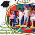 thumbnail image 4 of Junkin 48 Pcs Cardboard Building Blocks Extra Thick Jumbo Cardboard Blocks Pretend Blocks Rectangle Square Triangle Stacking Blocks for Kid Educational Learning Play Toy, 4 of 7