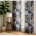 thumbnail image 4 of Vargottam 84 Inch Rod Pocket/Back Tab Cotton Curtains for Windows and Doors- Light Filtering Cotton- Light Filtering Drapes For Doors- Set of 2 Panels, 52"x84"- Vibrant Botanical Design (Blue), 4 of 8