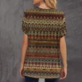 thumbnail image 3 of SMihono Hauts pour Femmes Été Décontracté Mode Confortable Col Rond Manches Courtes Imprimé Blouse T-shirt Oversize pour Femmes 2023, 3 of 5