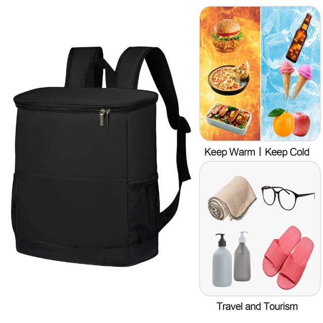 LJNYFDC Durable Picnic Cooler Portable Insulated Cooler Ice Chest Box Large Capacity Leak Proof Waterproof Cooling Camping Gear Durable Zipper Closure for Efficient Temperature Control