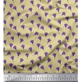 thumbnail image 1 of Soimoi Beige Velvet Fabric Freesia Floral Printed Fabric 1 Yard 58 Inch Wide, 1 of 5