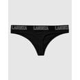 thumbnail image 5 of Thong Panty With Logo in Tuxedo Black, 5 of 5