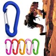 thumbnail image 1 of 6Pcs Climbing Buckles Rustproof Smooth Edge Anti Fade Gourd Shape Aluminum High Hardness Bright Color Carabiners for Travel, 1 of 7
