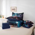 thumbnail image 4 of Butterfly Bedding Set Queen Size, Romantic Starry Flowers Insect Comforter Set, Animals Kids Girls (Comforter+Fitted+Flat Sheet+2 Pillowcases+2 Throw Pillow Covers) 7 Pieces Bed Set, 4 of 5