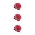 thumbnail image 4 of serony Tuque Bonnet Hijab Pré-Noué Foulard Turban Bandeau Accessoires Bonnet Fleur Rouge Ensemble de 3, 4 of 6