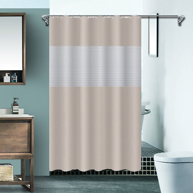 LSLJS Shower Curtain for Bathroom Modern Shower Curtain Winter In Bath 71x71 Inches Long Shower Curtains Set, Hotel Style with Translucent Top Window, Shower Curtain