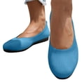 thumbnail image 2 of Womens Casual Shoes Large Size Knit Solid Color Simplicity Soft Sole Round Toe Flat Bottom Slip on Lightweight Comfortable Breathable Mesh Walking Shoes Sky Blue, 2 of 9