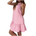 thumbnail image 2 of Cadeaux de la Fête des Mères, Kcavykas Robe Maxi Bohème, Robe Décontractée de Mode pour Femmes Couleur Gilet Sans Manches Douce Plissée, 2 of 5