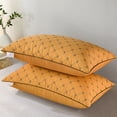 thumbnail image 2 of Danhjin Polished Headrest 1PC Headrest Core Embroidery Solid Color Brushed Fabric Quilted Quilted Pillow Pillows, 2 of 6