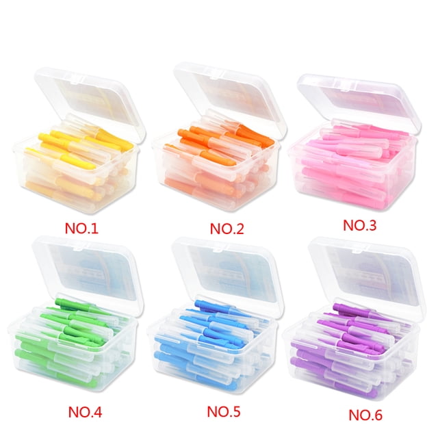 40pcs Interdental Brush Ultra Fine Toothpick Tooth floss head Soft Floss Stick Tooth Floss Head Toothpick Cleaning Tool