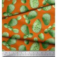 thumbnail image 3 of Soimoi Orange polyester Crepe Fabric Cactus Tree Fabric Prints By Yard 42 Inch Wide, 3 of 5
