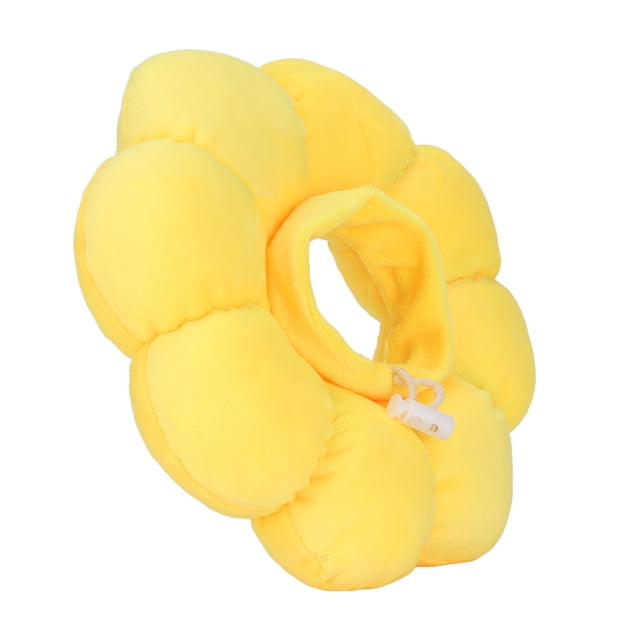 Collier Cône pour Chat, Mignon Collier de Récupération pour Chat Protecteur Confortable en Forme de Tournesol pour Chat TP, S, m, L. un Collier de Récupération Jaune Vif en Forme de Tournesol Fait d'Un Tissu super Doux et de Coton PP, Conçu pour Empêcher les Chats de Lécher Ou de Griffer les Blessures. Léger et Confortable, Il Permet aux Chats de Manger, Boire et Jouer Normalement. Convient à la Récupération Postchirurgicale.