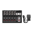 thumbnail image 1 of Audios Mixer, 2 Sorties de Canal 10 Canaux Mixer Entrée Microphone Console pour l'Enregistrement de Musique, 1 of 8