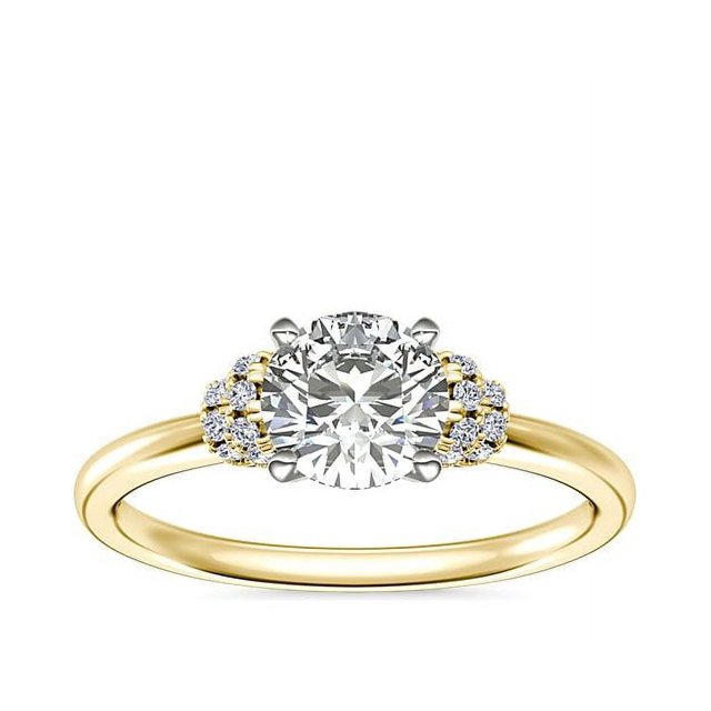 0.65 Carat Excellent Round Cut Real Diamond New Design Solitaire Ring for Wedding Solid 18K Yellow Gold Size 11