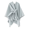 thumbnail image 1 of Women's Elegant Knitted Poncho Wrap Topper Shawl Cape Front Large Sweater, 1 of 2