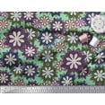 thumbnail image 3 of Soimoi Green Poly Georgette Fabric Artistic Floral Print Fabric by Yard 52 Inch Wide, 3 of 5