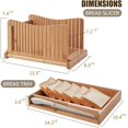 thumbnail image 3 of Bread Slicer With 3 Slice Thickness Foldable Cutting With Crumb Tray Stainless Steel Bread For Homemade Bread Cake 5.5” Wide X 5” Tall, 3 of 7