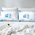 thumbnail image 4 of Erosebridal Monogrammed Bed Sheets Set Queen Size,Personalized Initial Bedding Queen Size,Letter Decoration,Ultra Soft,4 Pieces, 4 of 7