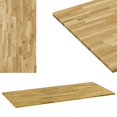 thumbnail image 1 of vidaXL Table Top Solid Oak Wood Rectangular 23 mm 120x60 cm, 1 of 4
