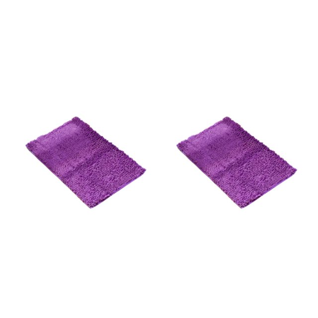 Youkk Polyester Chenille Bath Mat - Strong Water Absorption Exquisite Crafted Soft Texture No Shedding Vibrant Purple 40cm*60cm 2Set