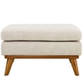 thumbnail image 3 of Engage Upholstered Fabric Ottoman - Beige, 3 of 5