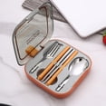thumbnail image 1 of EGNMCR Kitchen Gadgets, Kitchen Accessories, Kitchen Utensils, Kitchen Tool 304 Stainless Steel Portable Tableware Threepiece Set Stainless steel tableware, 1 of 6