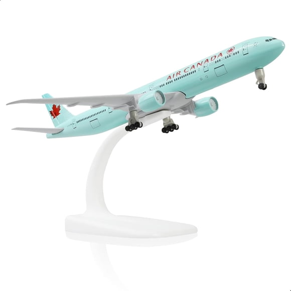 NUOTIE Boeing 777 Canada 1/300 Diecast Metal Airplane 777 Airplane Model for Adult with Stand (8.3 inches Long) Aviation Enthusiasts Gifts, Desktop Display Decorations