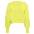 thumbnail image 1 of CEHVOM Chandail Ample à Col Rond Uni pour Femmes en Liquidation, 1 of 5