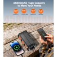 thumbnail image 4 of GOODaaa Banque d'Alimentation Chargeur Sans Fil 45800mAh Manivelle Intégrée et 4 Câbles 15W Charge Rapide Banque d'Alimentation 7 Sorties et 4 Entrées Chargeur Solaire Portable, SOS/strobos/lampes de Poche Robustes, Boussole, 4 of 5