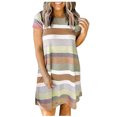 thumbnail image 2 of Pisexur Robe à Manches Courtes, Col Rond, Longueur Genou, Mode Femme, Décontractée, Été, avec Poches, Sans Manches, Imprimé en Dentelle, Robe à Col en V, Robe pour Femme en Liquidation, 2 of 8