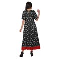 thumbnail image 3 of Moomaya Robe Plissée Imprimée Tunique à Manches au Coude Tenue d'Été Kurti pour Femmes, 3 of 5