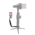 thumbnail image 2 of Amdohai Handheld L-shaped Gimbal Expansion Bracket Holder with 2 Hot Shoe Mounts Accessory Replacement for OSMO Mobile Smooth 4 Gimbal Stabilizer for Microphone Video Light, 2 of 6