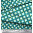 thumbnail image 2 of Soimoi Green Poly Georgette Fabric Leaves & Floral Geometric Decor Fabric Printed Yard 42 Inch Wide, 2 of 5