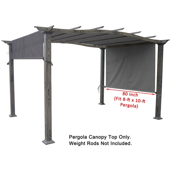 APEX GARDEN Toile de Rechange pour Auvent de Pergola (Taille : 80 Pouces x 206 Pouces)