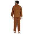 thumbnail image 4 of Inkmeso Ensemble de Pyjama Classique Uni en Coton, Pyjama Boutonné pour Hommes, 2 Pcs, Tenue de Nuit, 4 of 7