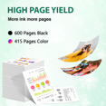 thumbnail image 3 of 64XL Ink Cartridges for HP 64 Ink Cartridge Combo Pack for HP 64XL Fit Envy Photo 7855 7858 7155 7120 6252 6255 7800 7100 7158 7164 Tango (Black, Color), 3 of 6