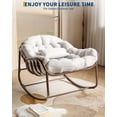 thumbnail image 3 of Kojooin Oversized Outdoor Rocking Chair, Comfy Papasan Rocker for Patio, Garden, Porch, Lawn or Bedroom, 3 of 7
