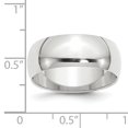 thumbnail image 3 of 10K White Gold 8mm Half Round Band Size 12, 3 of 3