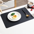 thumbnail image 2 of up to 65% off Iumwxz 17.71X11.81inch Rectangular Solid Colour Faux Leather Placemats Coffee Mats Dish Mat Kitchen Table Mats Easy to Clean Kitchen Table Mats Table Decor Dorm Decor, 2 of 8