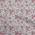 thumbnail image 1 of oneOone Viscose Jersey Light Gray Fabric Floral Sewing Craft Projects Fabric Prints By Yard 60 Inch Wide, 1 of 4