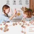 thumbnail image 1 of CUITING Educational DIY Wooden Building Blocks Set - 60 Pieces for Kids to Learn Math  Physics & Engineering Concepts, 1 of 9