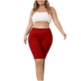 thumbnail image 3 of Women Plus Size Biker Shorts Gym Workout Running Yoga Athletic Shorts, 3 of 7